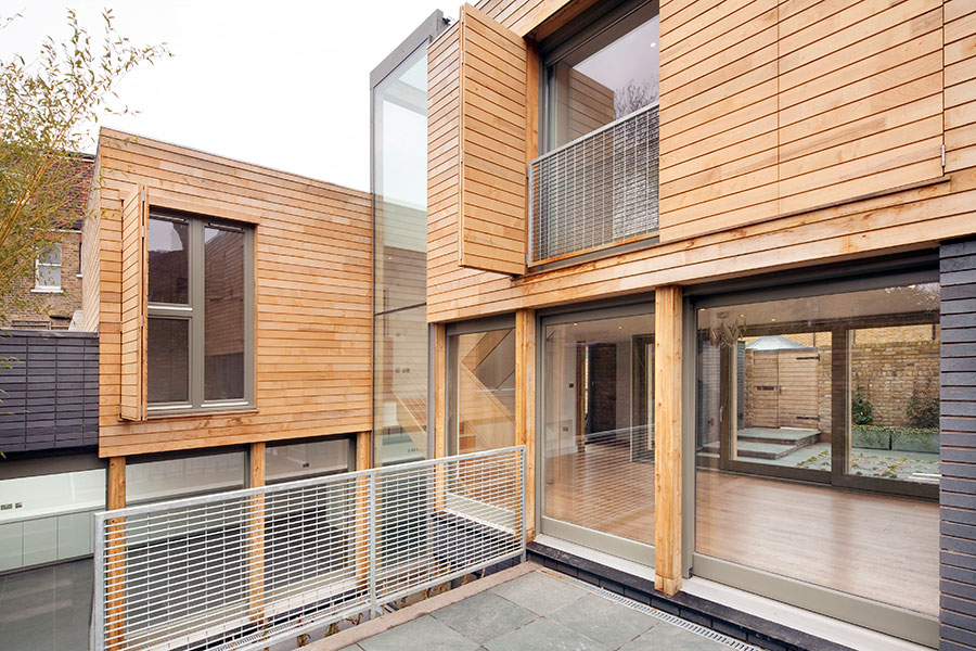 Chestnut cladding building detail
