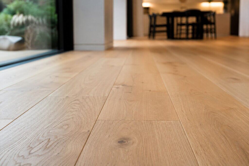 Close up engineered floor